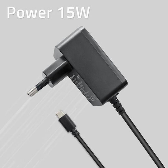 Qoltec USB-C Universal Laptop-Ladegerät 5V 3A mit Abnehmbarem Netzkabel und Steckerset