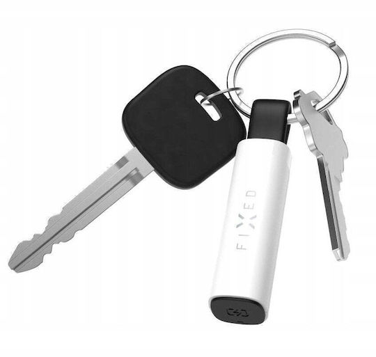 Fixed Fixed Bluetooth Tracker Tag Stick Kompatibel mit Apple Find My Weiß Wiederaufladbare Batterie