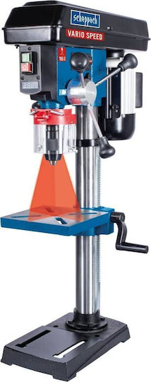 Scheppach Dp19vario Säulenbohrmaschine mit Leistung 550W und Maximalem Bohrdurchmesser 16mm
