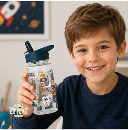 A Little Lovely Company Детско Бутилка От Пластмаса Tritan Със Сламка Tritan 450ml