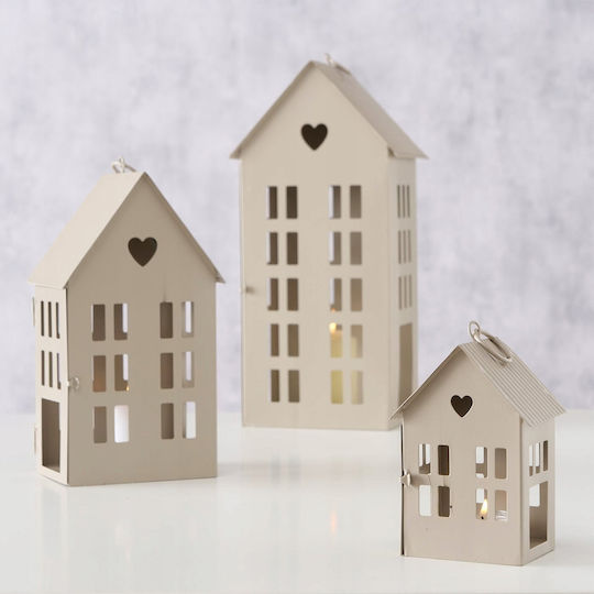 Boltze Haus Metallische Beigen Laterne 7cm