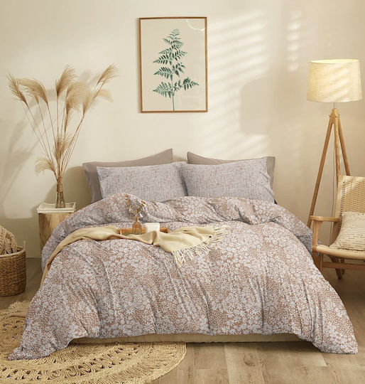 Cokitex Marta Pansy Σετ Διπλό 4τμχ 150x200+30εκ. με Λάστιχο Mocha Cokitex Marta Pansy Σετ Διπλό 4τμχ 150x200+30εκ. με Λάστιχο Mocha