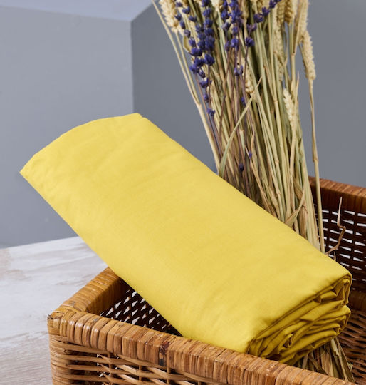 Cokitex Sheet Double with Elastic 150x200+25cm. Angel Mustard