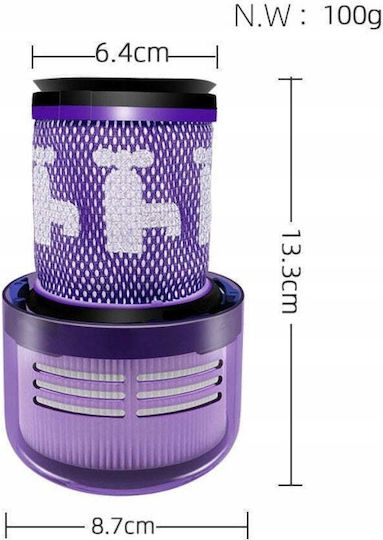 JETtools Hepa Filter Für Stabstaubsauger Kompatibel Mit Dyson