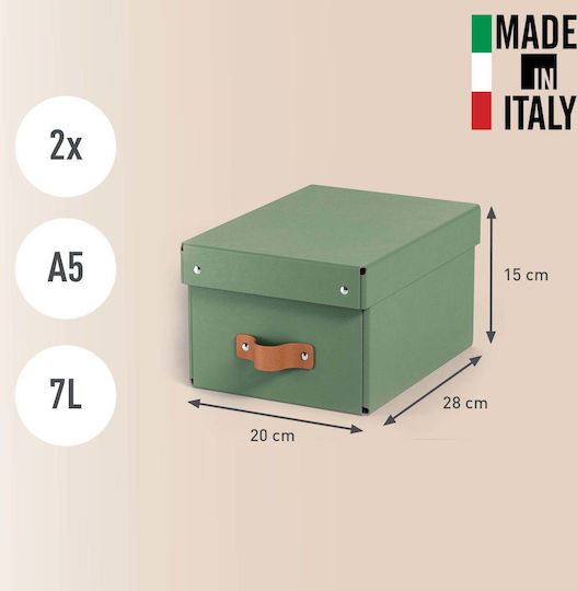 Leitz Paper Storage Box with Lid 7lt 2 Pieces