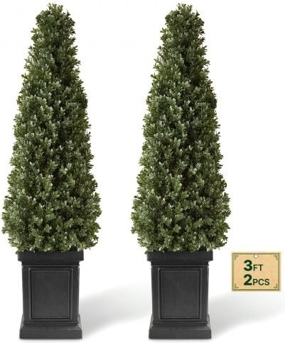 Vevor Изкуствено Дърво Boxwood Topiary 1000 Мм Комплект 2 Бройки