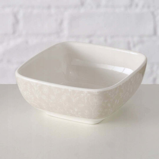 Boltze Ceramic Beige Salad Bowl 9x9cm