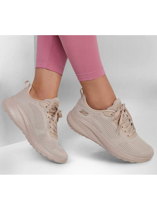 Skechers BOBS Sport Squad Chaos - Face Off Сникърси Nude Natural