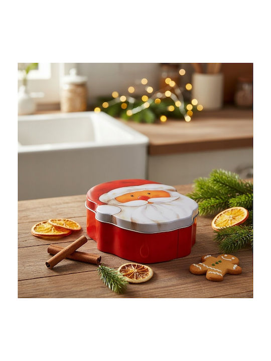 Excellent Houseware Weihnachtliches Metall-Container Mit Bäume 18x15cm