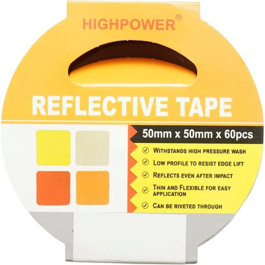 Highpower Αυτοκόλλητη Ταινία Λευκή 50mm 60τμχ 6426489004096