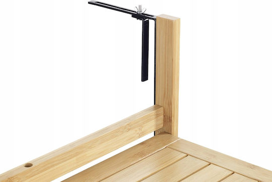Masă Pentru Spații Exterioare Mici Din Bambus Pliabilă Maro 60.5x42cm