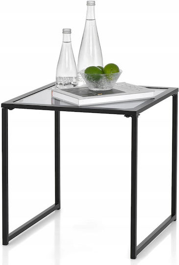 Metal Sitting Room Table for Small Outdoor Spaces Metal 70x70cm