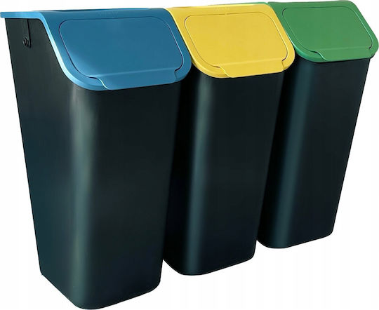 Practic Plastic Recycling Bin 35lt Grey