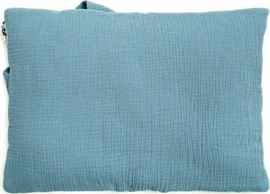 Pulp Bamboo Musselin Wickelunterlage Blau 80x100cm