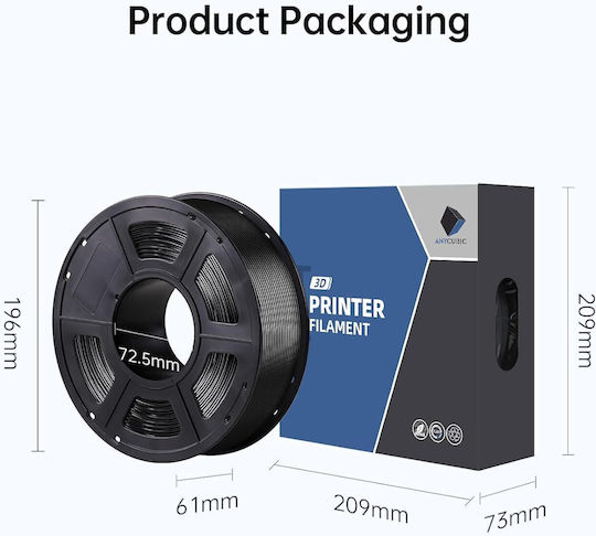 Anycubic ASA 3D Printer Filament Μαύρο 1kg