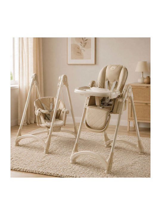 Klappbarer Baby Hochstuhl Beiges