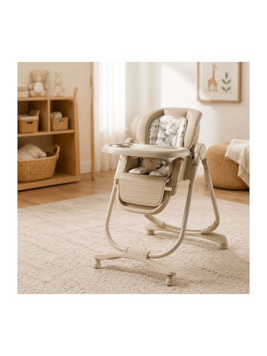 Klappbarer Baby Hochstuhl Beige
