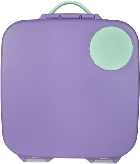 B.Box Plastic Food Container Lilac with Compartments 23.5x21.5cm