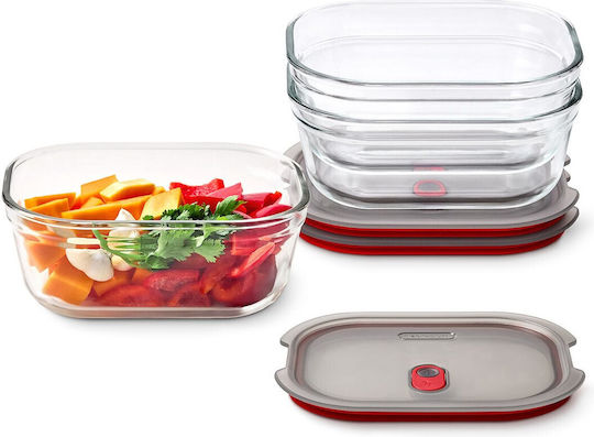 Black+Blum Set of Black Glass Lunch Boxes 3 Pieces