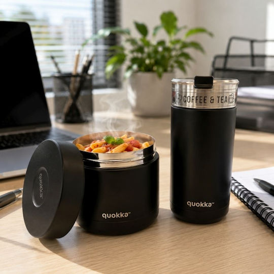 Quokka Lunchbox Isolierte Lunchbox Inox Schwarz 360ml 1Stück