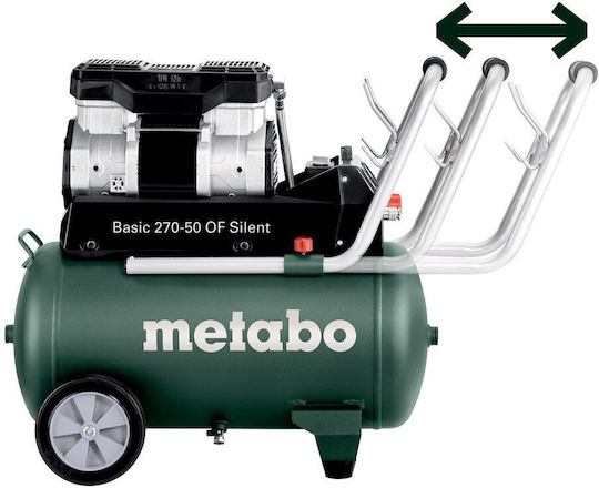 Metabo Основен Компресор за Въздух 61dB с Мощност 2hp и Автокомпресор 50lt