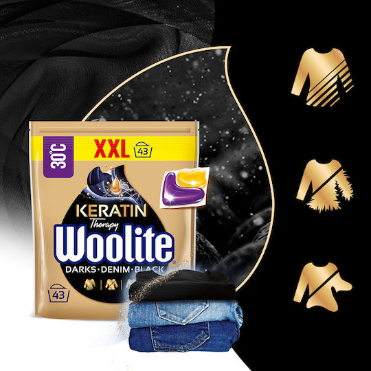 Woolite Keratin Therapy Detergent for Black Clothes (43 Capsules)