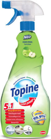 Topine 5 In 1 Total Power Sprühreiniger mit desinfizierender Wirkung Grüner Apfel 1x750ml