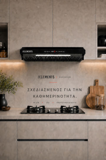 KB Elements Ελεύθερος Απορροφητήρας Ανακύκλωσης 90cm Μαύρος