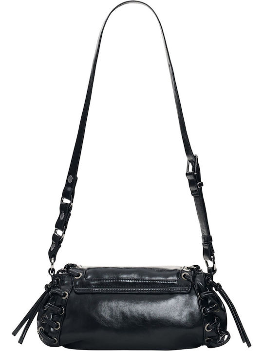 Galaxy Zarauz Set Gestrickte Schwarze Damen-Schultertasche