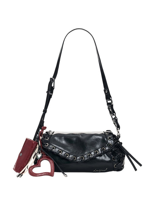 Galaxy Zarauz Set Gestrickte Schwarze Damen-Schultertasche