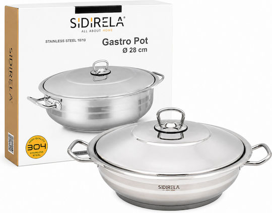 Sidirela Sidirela Rostfreier Stahl Sautieren mit Deckel 28cm