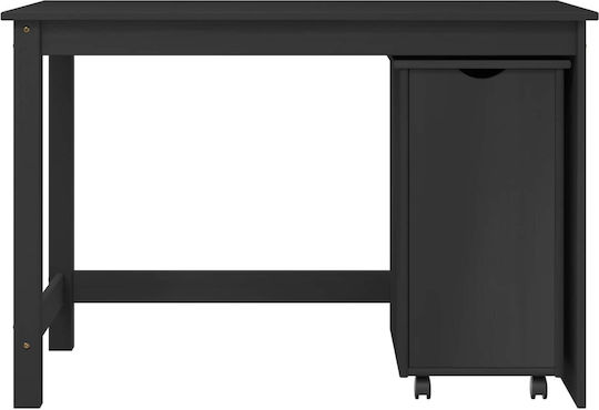 Бюро от Масивно Дърво Сиво с USB Портове 75x50x112см.