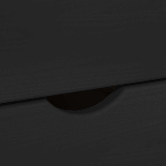 Бюро от Масивно Дърво Черно с LED и USB Портове 75x50x112см