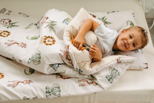 Pulp Bamboo Baby Bedding Set For Crib Zoo