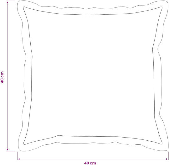 vidaXL Възглавница За Диван Houten Червена 40x40см