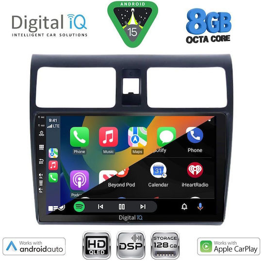 Digital IQ Автомобилна Аудио Система За Suzuki Swift 2005-2011 (Bluetooth/USB/Вграден Wi-Fi/GPS/Apple CarPlay/Android Auto) С Touch Screen 10"