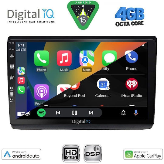 Digital IQ Автомобилна Аудио Система за Opel Vivaro Renault Trafic Nissan Primastar 2004-2015 (Bluetooth/USB/Вграден Wi-Fi/GPS/Apple CarPlay/Android Auto) с Touch Screen 10"