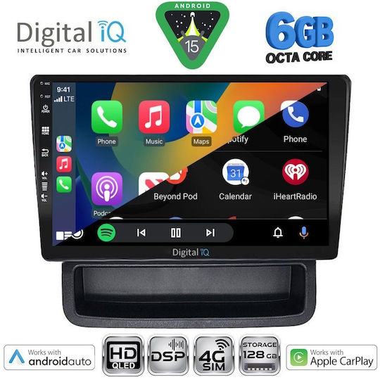 Digital IQ Автомобилна Аудио Система За Opel Vivaro Renault Trafic Nissan Primastar 2004-2015 Bluetooth USB Вграден Wi-Fi GPS Apple CarPlay Android Auto С Touch Screen 10"