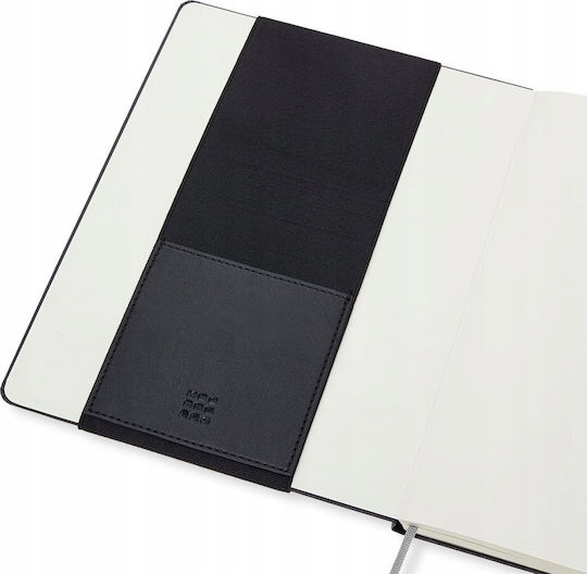 Moleskine Бележник с поставка за химикалка Черен