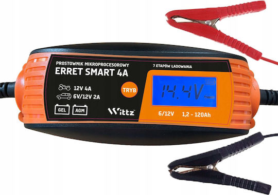 Wittz Erret Smart Batterieladegerät für Auto & Motorrad 6/12V