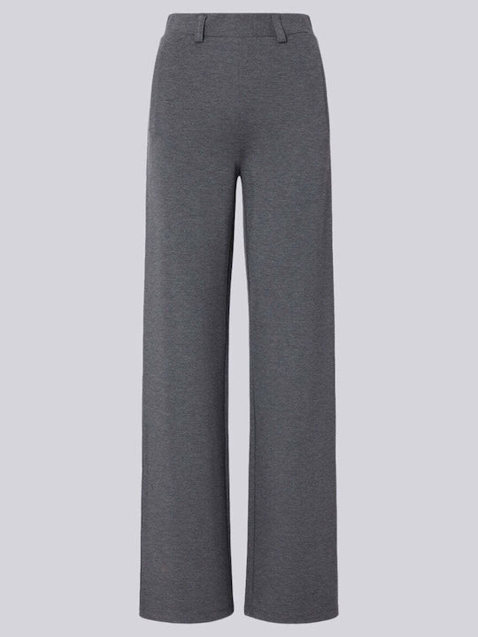 Women's Fabric Grey Trousers