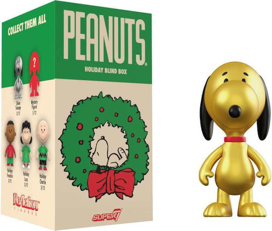 Peanuts Reaction Φιγούρες Δράσης Μεγέθους 10cm Wave 08 Holiday Blind Box Display Σετ 12 Τεμάχια
