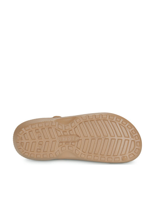 Crocs Класически подплатени дамски сабо кафяви