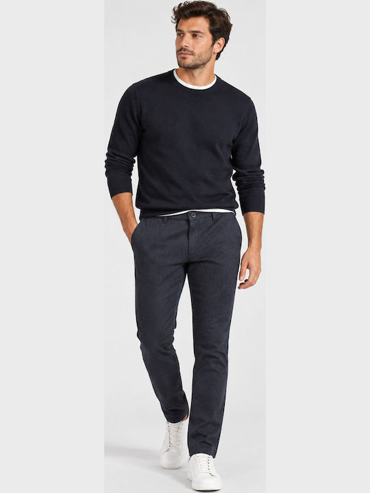 Men's Chino Trousers Loose Fit Dark Navy