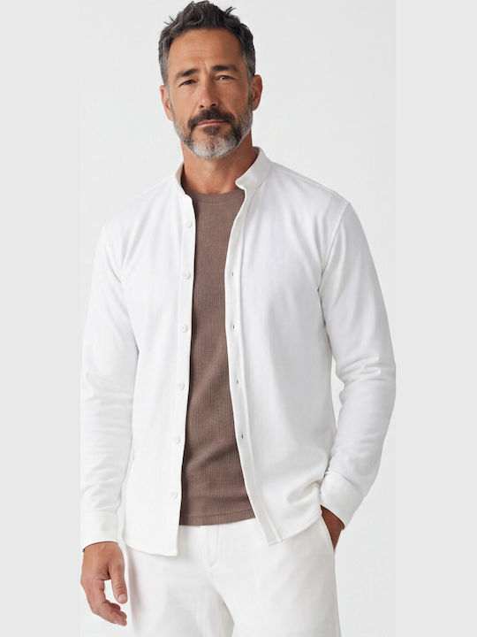 Pantalon Bărbați Set Elastic cu Linie Dreaptă Ecru