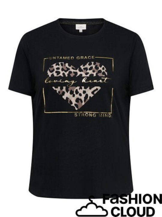 Bluza Damă Tricou Animal Print Negru