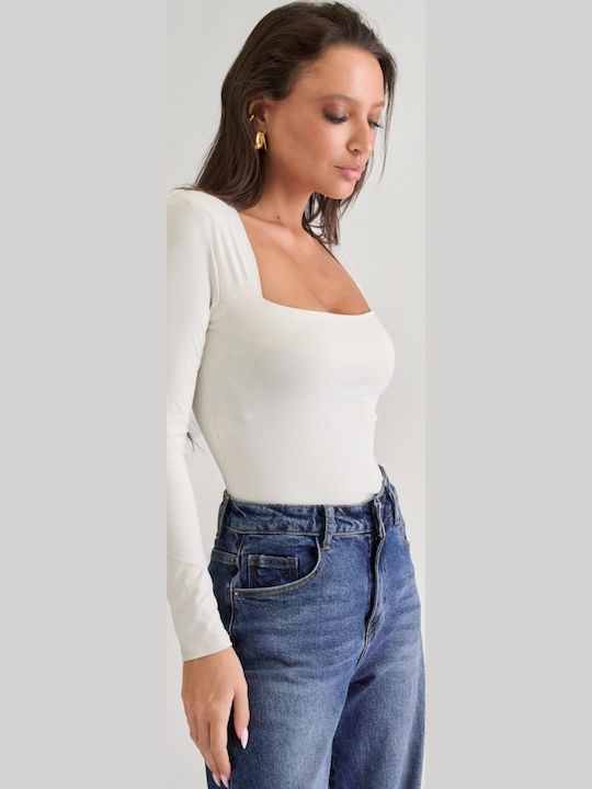 Damen Bluse Beige