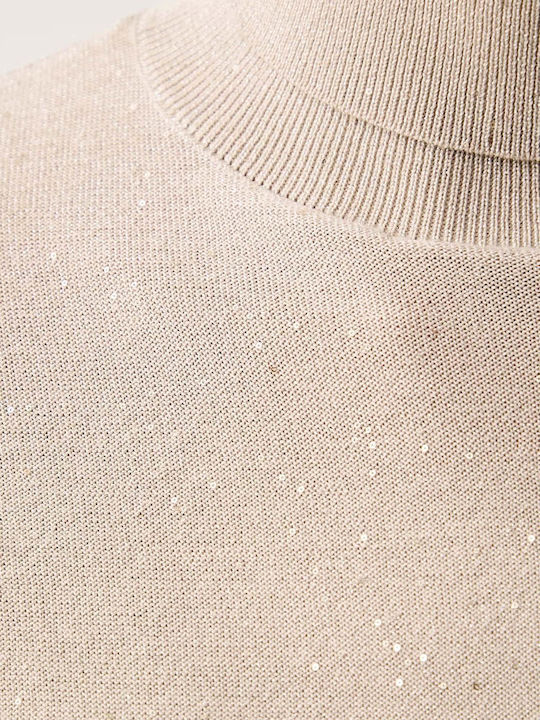 Women's Blouse Turtleneck Grey