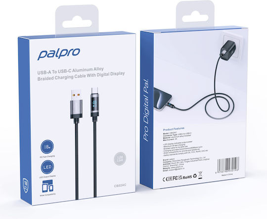 Palpro Usb-a Zu Usb-c Blitzkabel Schnelles Laden Samsung Apple 3a 18w LED 1m