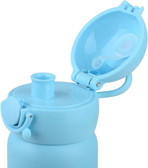 Estia Handy Bottle Save The Aegean Stainless Steel Kids Thermos Water Bottle Blue Fin 470ml